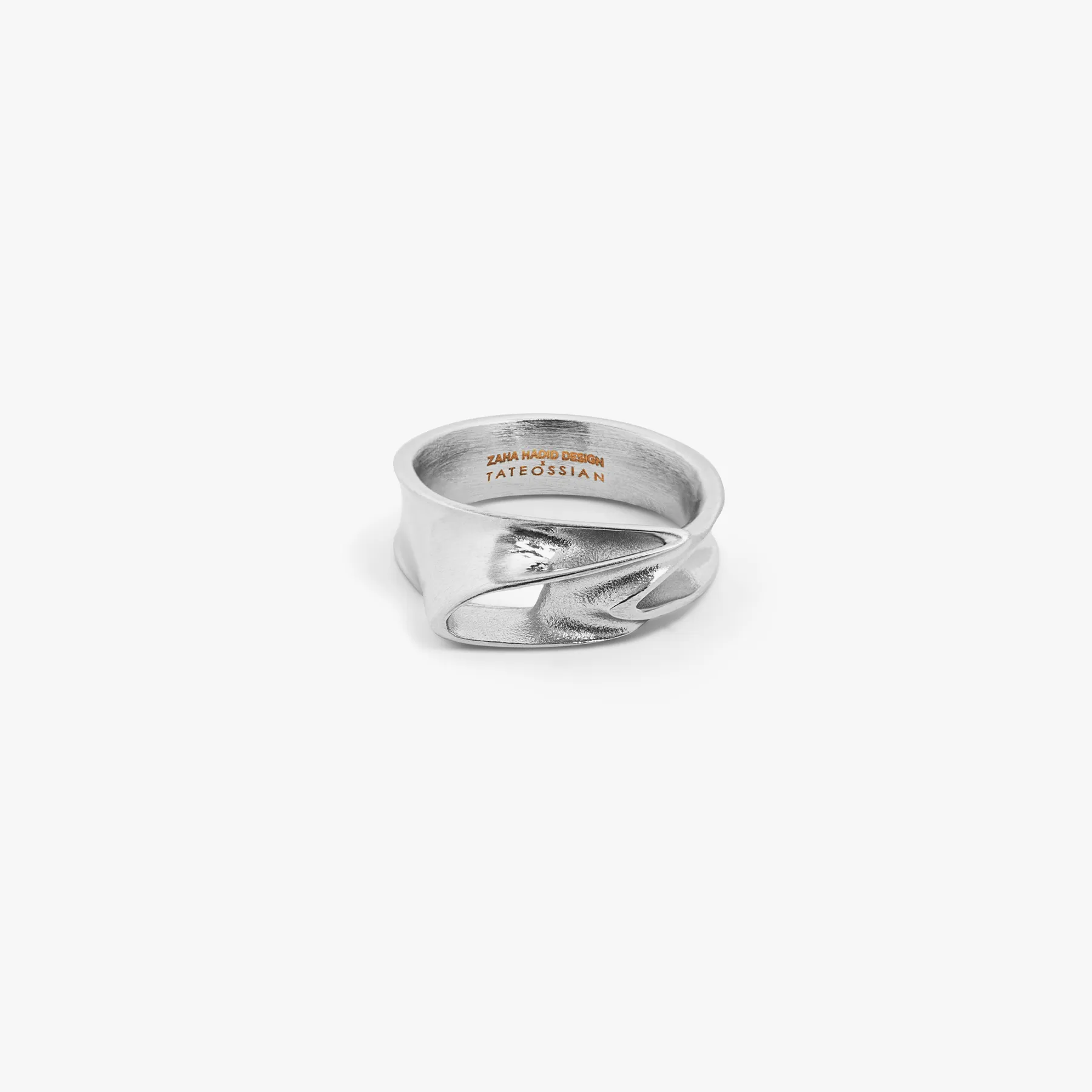 ZAHA HADID DESIGN Tyne Ring Palladium Plated Steel