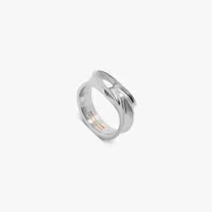 ZAHA HADID DESIGN Tyne Ring Palladium Plated Steel